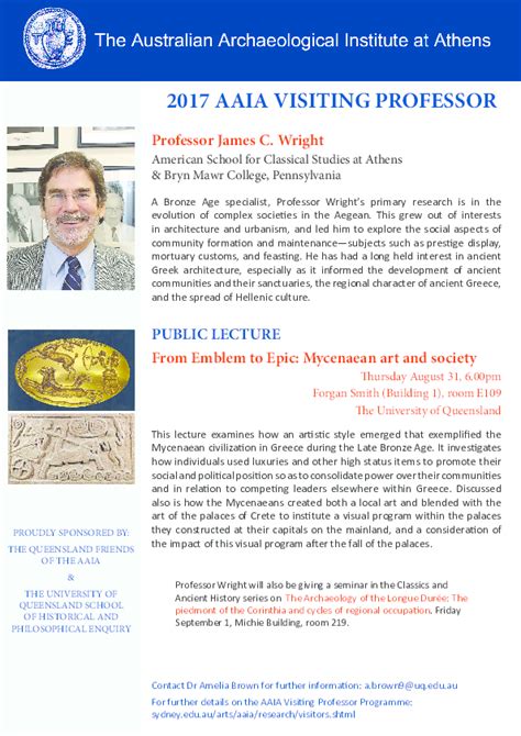 Pdf James C Wright Brisbane 2017 From Emblem To Epic Mycenaean