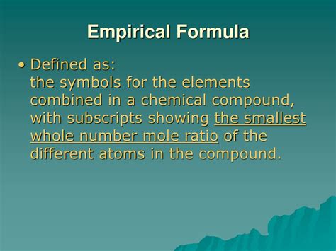 Empirical Formula Definition