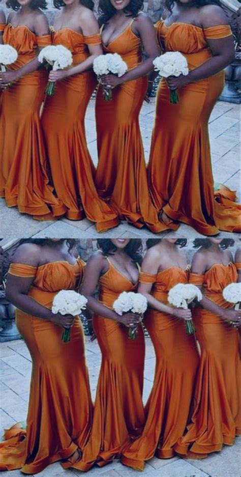 Burnt Orange Bridesmaid Dresses Mermaid Remixed Lisposa In 2021