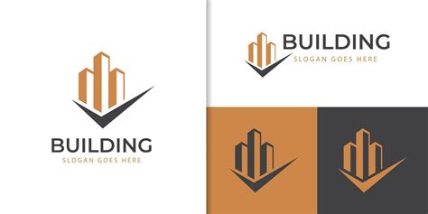 Building City Real Estate Logo Element Realty Property Investment Logo