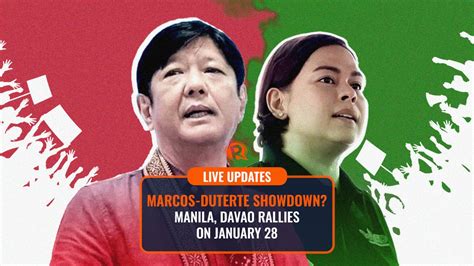 Live Updates Marcos Duterte Showdown Manila Davao Rallies On January 28