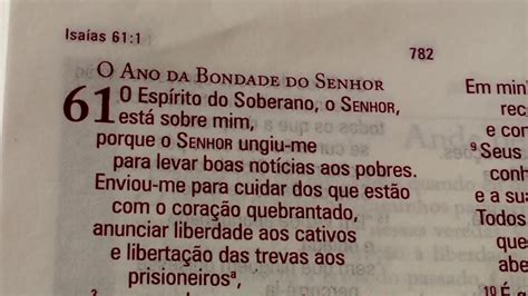 Trechos Bíblicos Isaías 61 1 3 O Ano Da Bondade Do Senhor Youtube