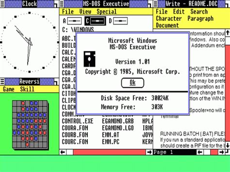 First Versions Microsoft Windows