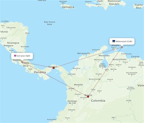 Flights From San Jose To Curacao Sjo To Cur Flight Routes