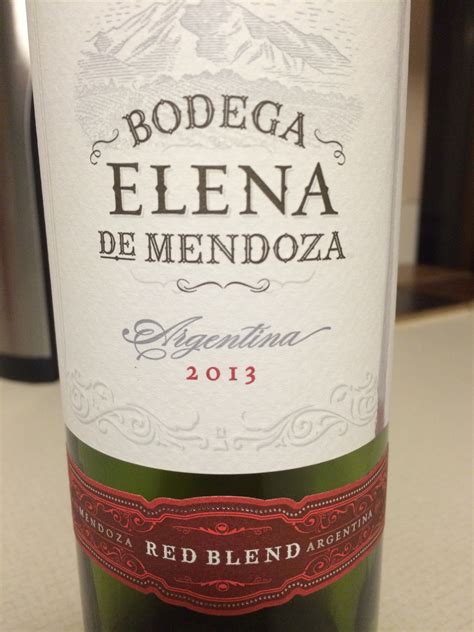 Bodega De Mendoza Elena Red Blend 2013 Wine Bottle Wines Bottle