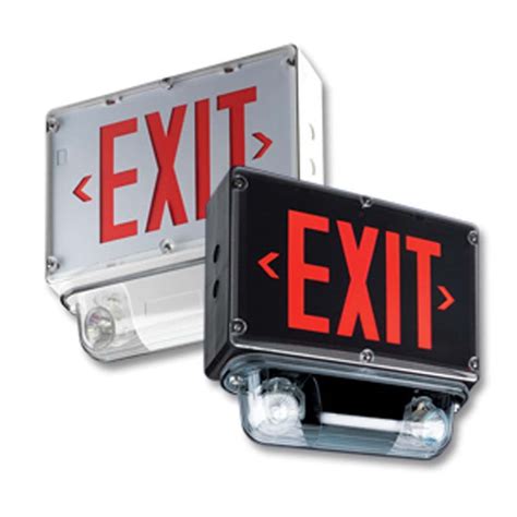 Exit Combo Signs Combo Signs By Brand Emergi Lite Lumacell For