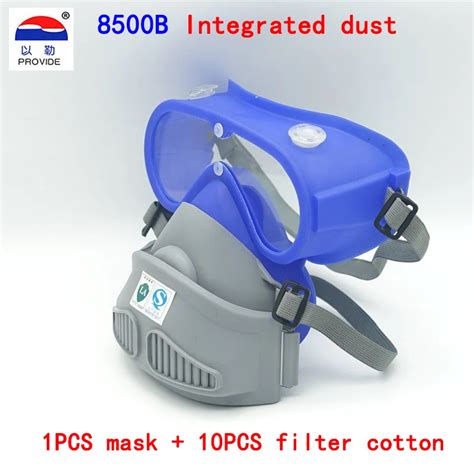 PROVIDE One Type Respirator Dust Mask Anti Fog Lenses Silicone Body