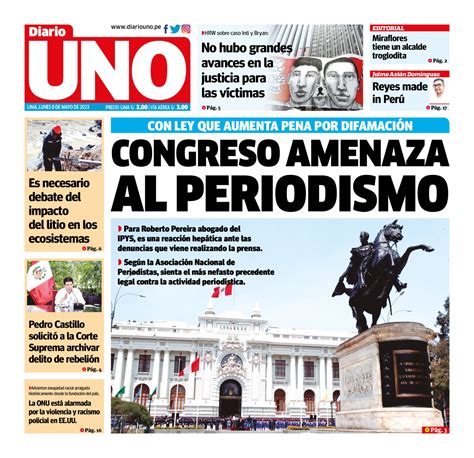 Portada Lunes 8 De Mayo De 2023