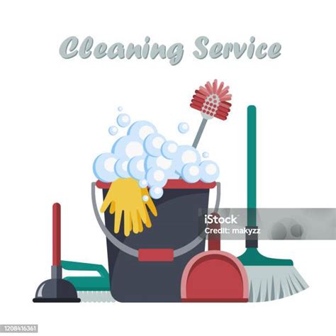 Peralatan Kebersihan Konsep Cleaning Service Template Poster Untuk