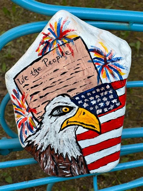 Memorial Day Rock Painted Rocks Memorial Day Rock