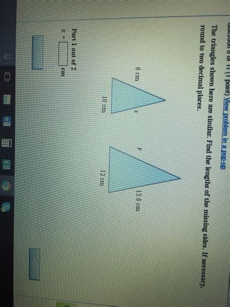 Solved The Triangles Shown Here Are Similar Find The Chegg