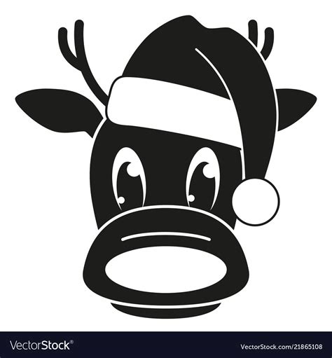 Rudolph Reindeer Head Svg