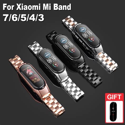 Pulseira De A O Inoxid Vel De Substitui O De Metal Para Xiaomi Mi Band