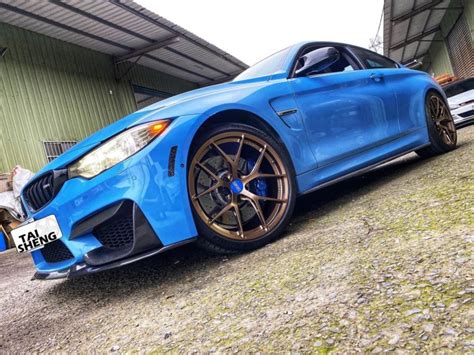 BMW M4 F82 Blue With Bronze BBS FI R Wheel Front