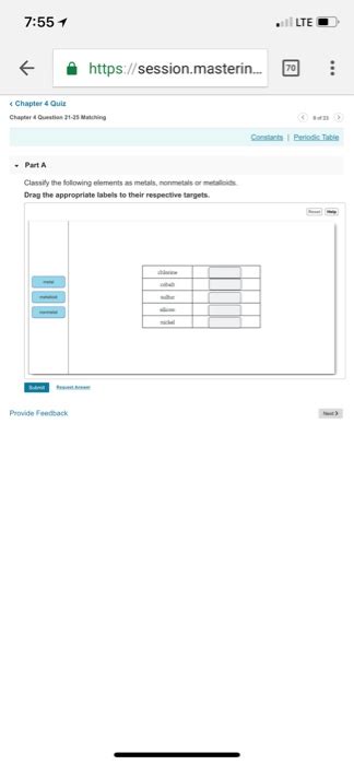 Solved Construct A Concept Map Elements 2 Of 23 Constants Chegg