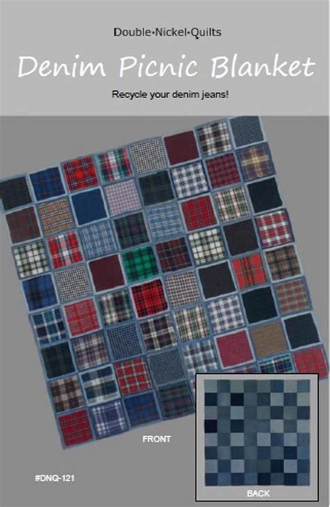 Denim Picnic Blanket Downloadable Pdf Pattern By Double Nickel Quilts