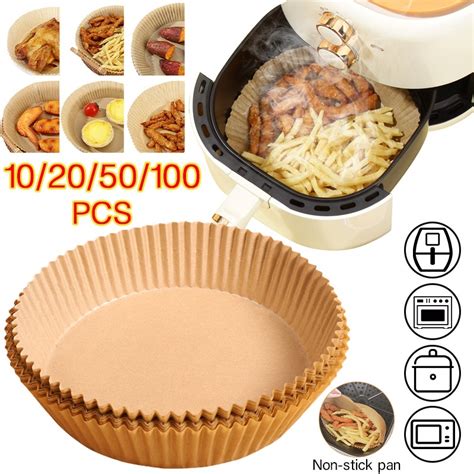 100PCS Air Fryer Paper Airfryer Disposable Paper Liner Square Round