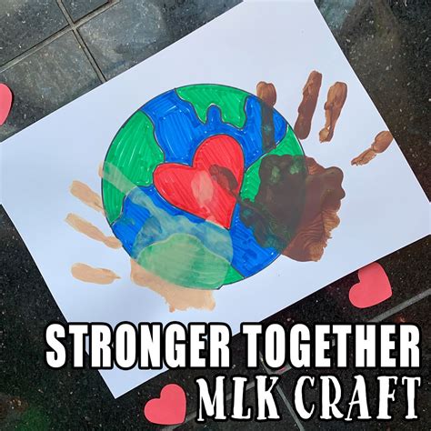 Stronger Together Handprint Craft for MLK Jr. Day w/ Free Printable ...