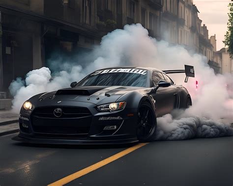 Premium AI Image | Super car Drifting with smoke