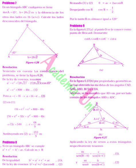 Resolucion De Triangulos Oblicuangulos Problemas Resueltos