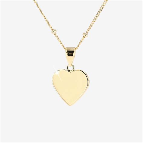 Ct Gold Vermeil On Silver Heart Necklace Warren James