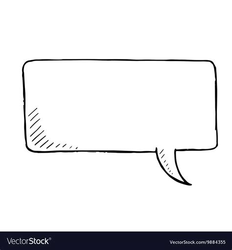 Hand Drawn Bubble Speech Doodle Royalty Free Vector Image