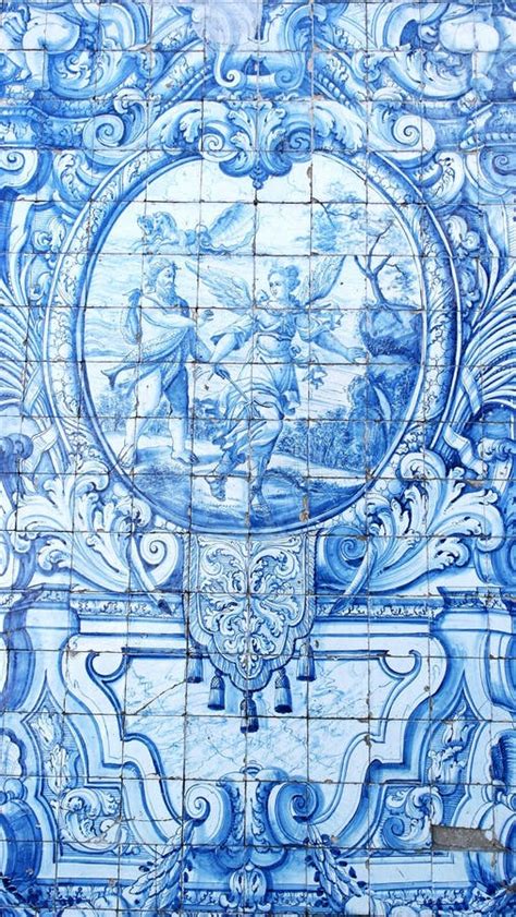 Detalle De Algunos Azulejos Portugueses Típicos Foto de archivo