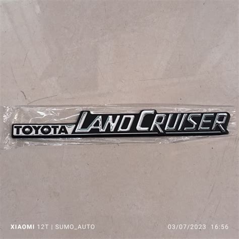 Jual Emblem Tulisan Toyota Land Cruiser Bahan Plastik Model Tempel