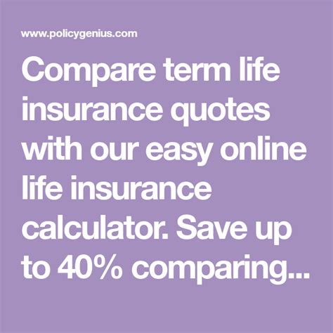 Compare Term Life Insurance Quotes With Our Easy Online Life Insurance