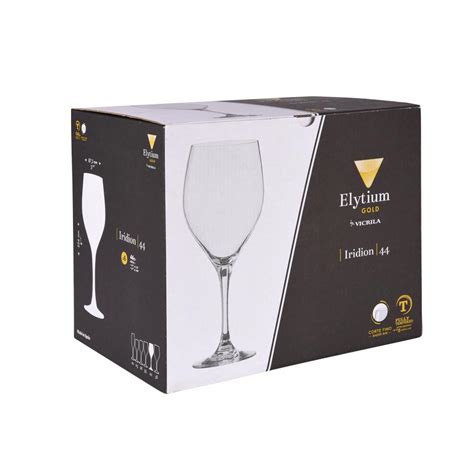 Boîte de 6 verres à pied trempés iridion 44 cl