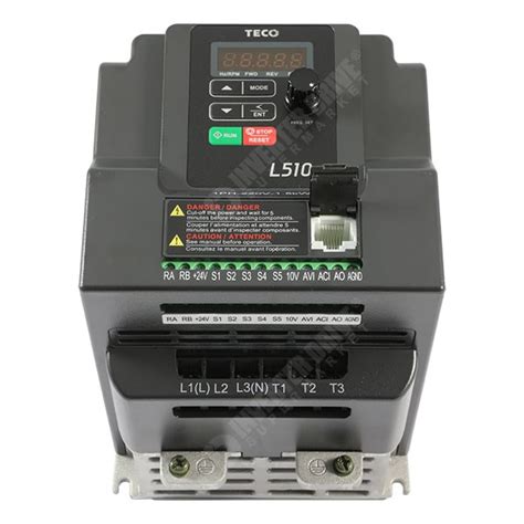 Teco L510S IP20 1 5kW 230V 1ph To 3ph AC Inverter Drive C2 EMC AC