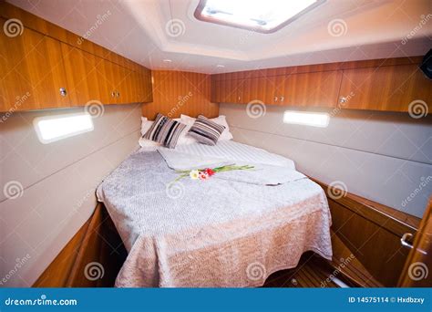 Bedroom in yacht stock photo. Image of decor, modern - 14575114