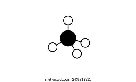 Methane Molecule Structural Chemical Formula Ball-and-stick Stock ...