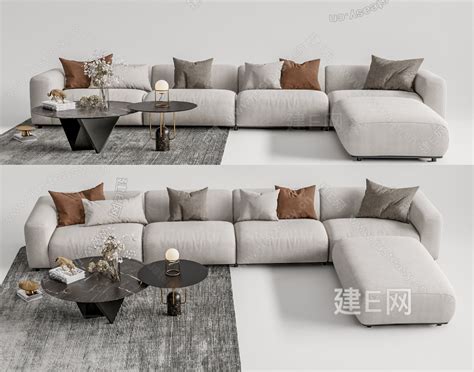 现代沙发茶几3d模型下载 Id112741937 建e室内设计网 Sectional Couch Home Decor Furniture