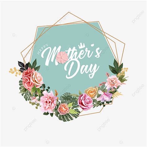 Mothers Day Floral Hd Transparent Mothers Day Green Floral Border