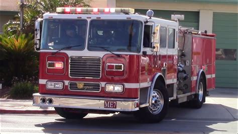 Ventura City Fire Dept Medic Engine 7 Responding from Station 2 - YouTube