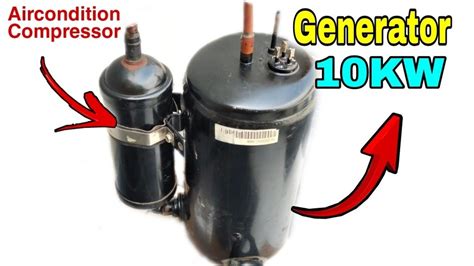 I Turn Aircondition Compressor Into 235v 10000w Free Electricity