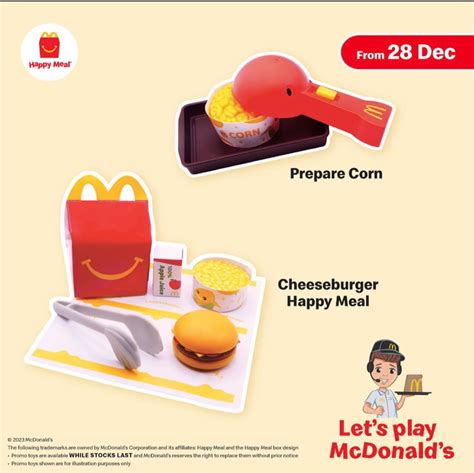 Mcdonalds Happy Meal Toys 2024 Prepare Corn Cheese Burger Happy Meal