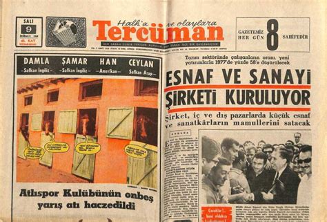 Tercüman Gazetesi 9 Temmuz 1968 Gazeteci Vedat Etensel Londrada Vefat