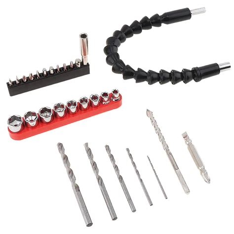 29pcs Durable Electric Drill Accessories Power Tool Snake Drill Sleeve ...