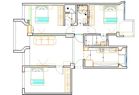 Cadbull Autocad Architecture Houseplan House Layout Layoutplan