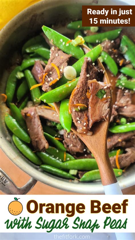 Spicy Sweet Orange Beef Stir Fry With Sugar Snap Peas