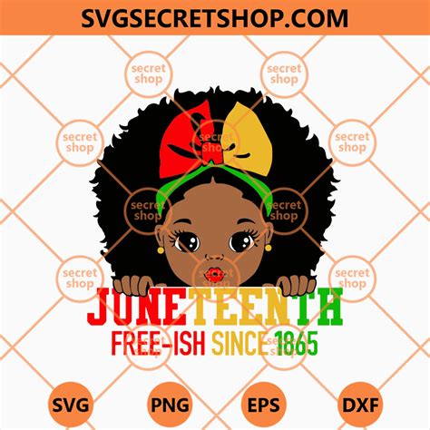 Juneteenth Black Girl Svg Cute Baby Black Girl Svg Juneteenth Free