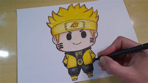 COMO DESENHAR O NARUTO Modo KURAMA CHIBI SUPER FACIL YouTube