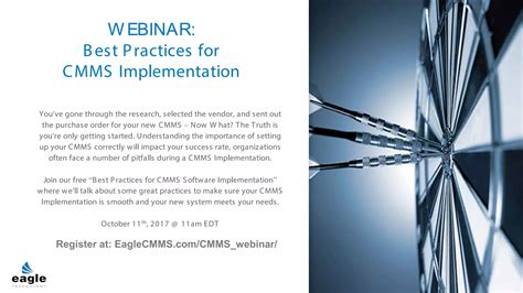 Cmms Webinar Cmms Implementation Best Practices Ppt