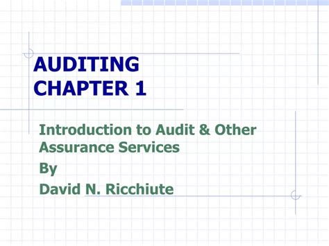 Ppt Auditing Chapter 1 Powerpoint Presentation Free Download Id9476262