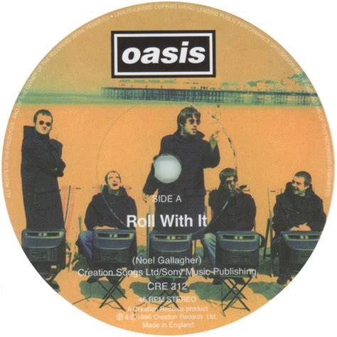 Oasis - Roll With It (label)