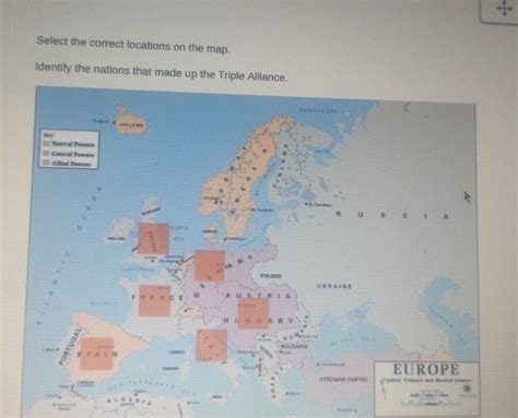 Solved Select The Correct Locations On The Map Identify The Nations