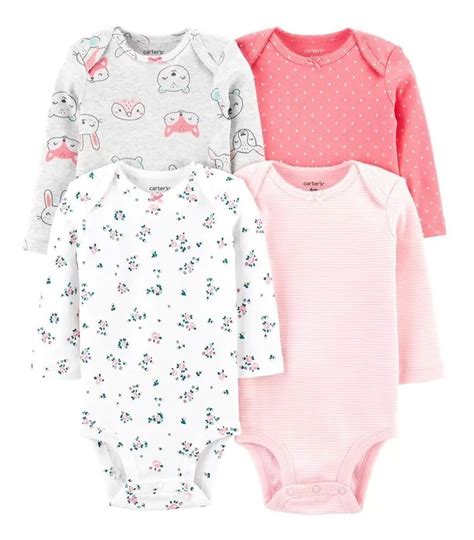 Kit Body Carters Manga Longa Bebe Menina Original Mercado Livre