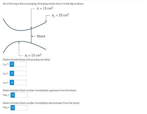 Solved Air Is Flowing In The Converging Diverging Nozzle Chegg